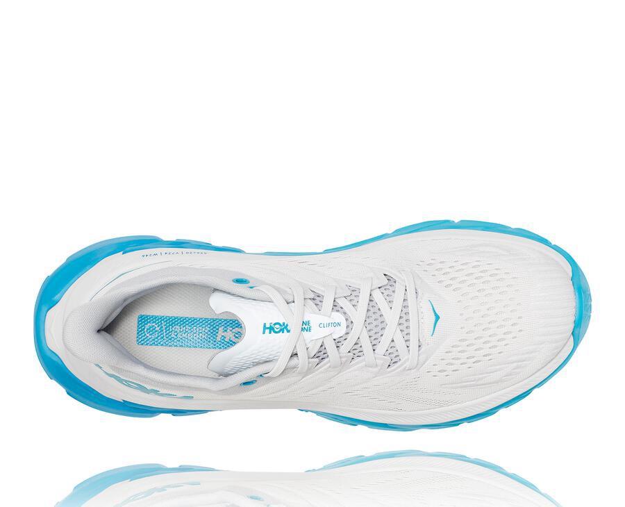 Tenis Hoka One One Masculino Branco/Azuis - Clifton Edge - 390-IWMEZT